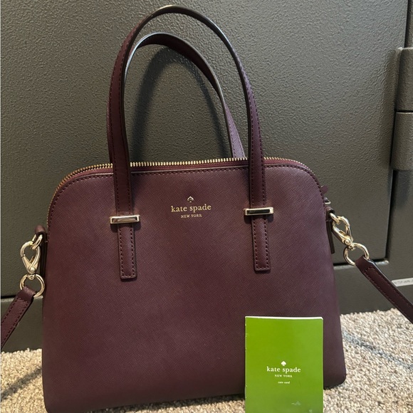 Kate Spade Purple Satchel with Gold Accents - Picture 1 of 5